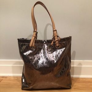 Michael Kors Silver Logo Tote